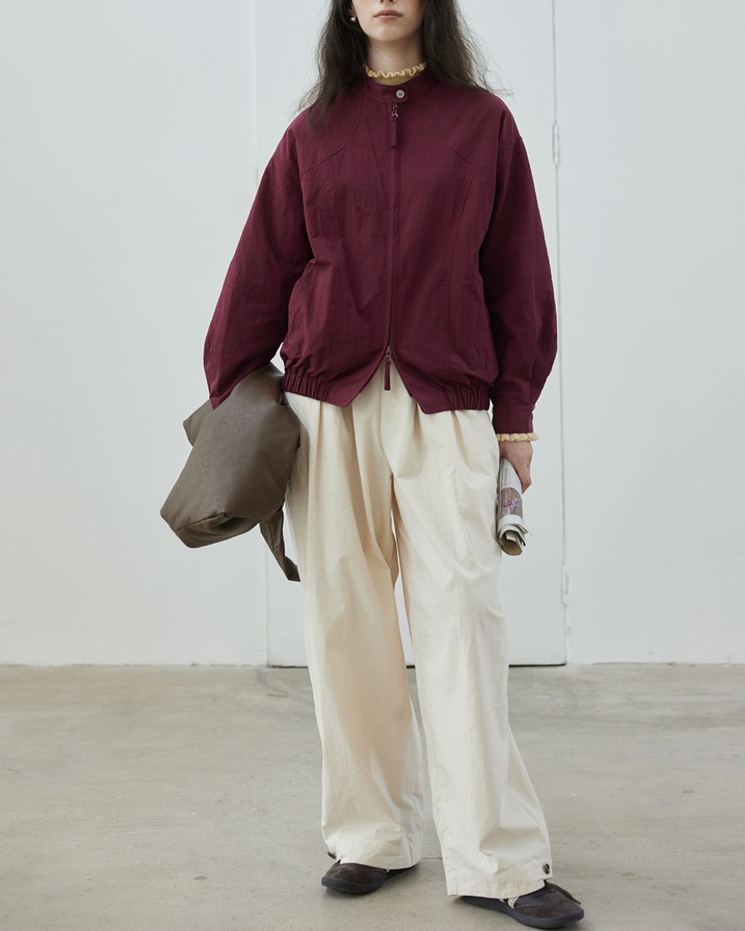 Casual Wide Tuck Pants　PT013