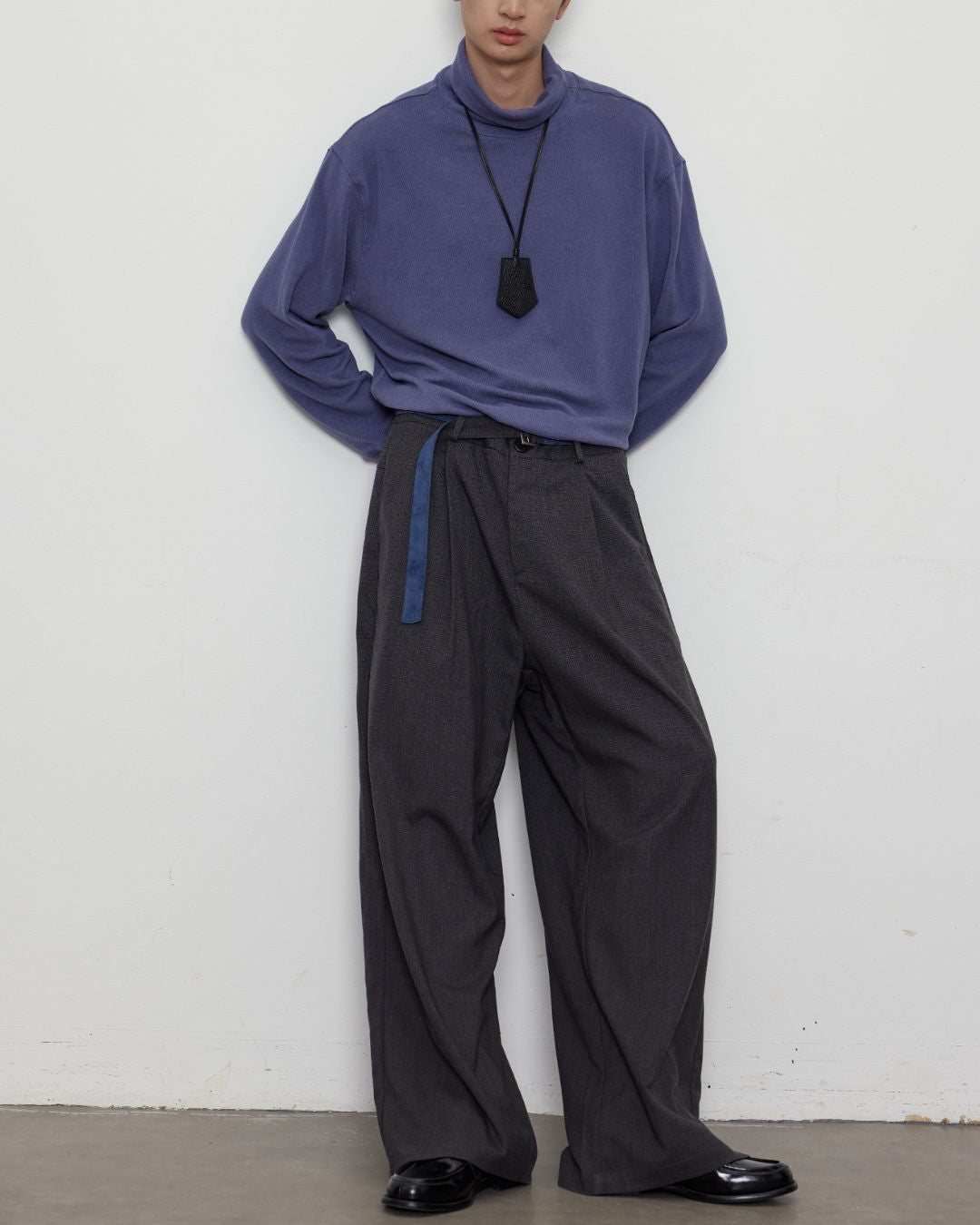 Houndstooth Draped Wide Pants　PT020