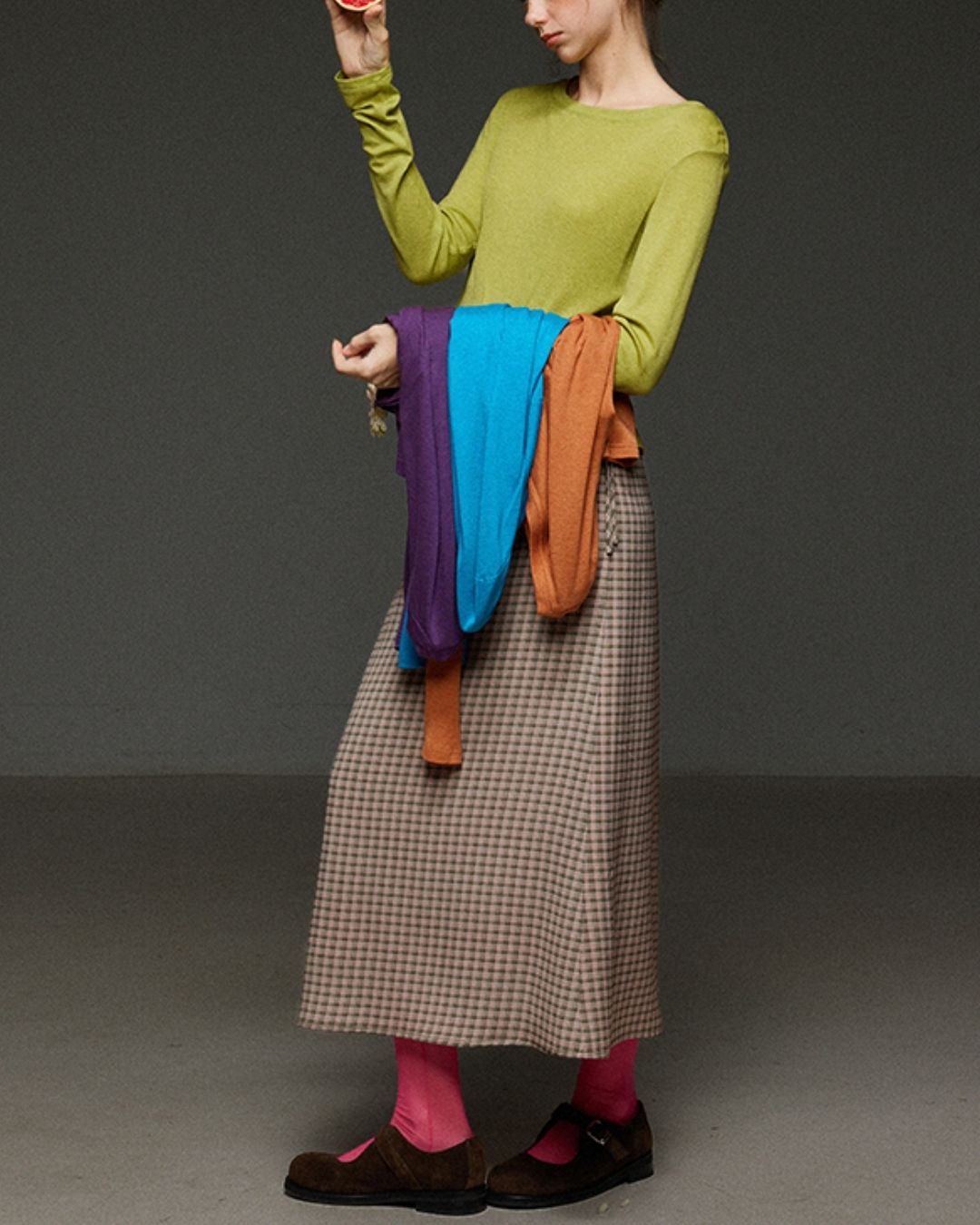 Boat Neck Slim Fit T-shirt　LT012