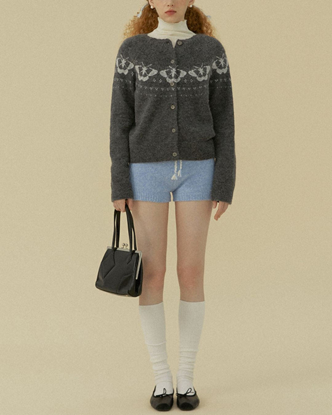 Butterfly Nordic Knit Cardigan　KN079