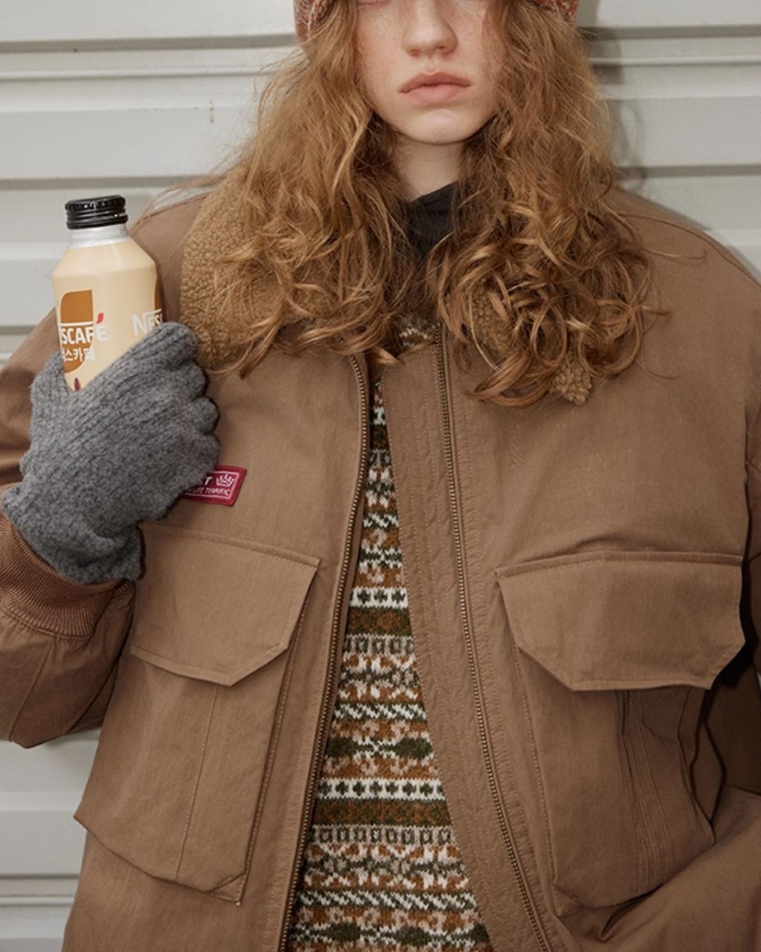 Boa Collar Padded Work Jacket　JK041