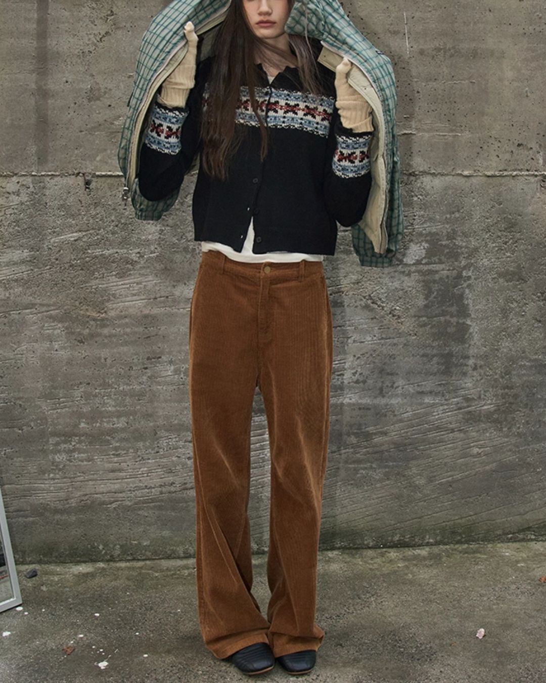 Corduroy Straight Pants　PT019