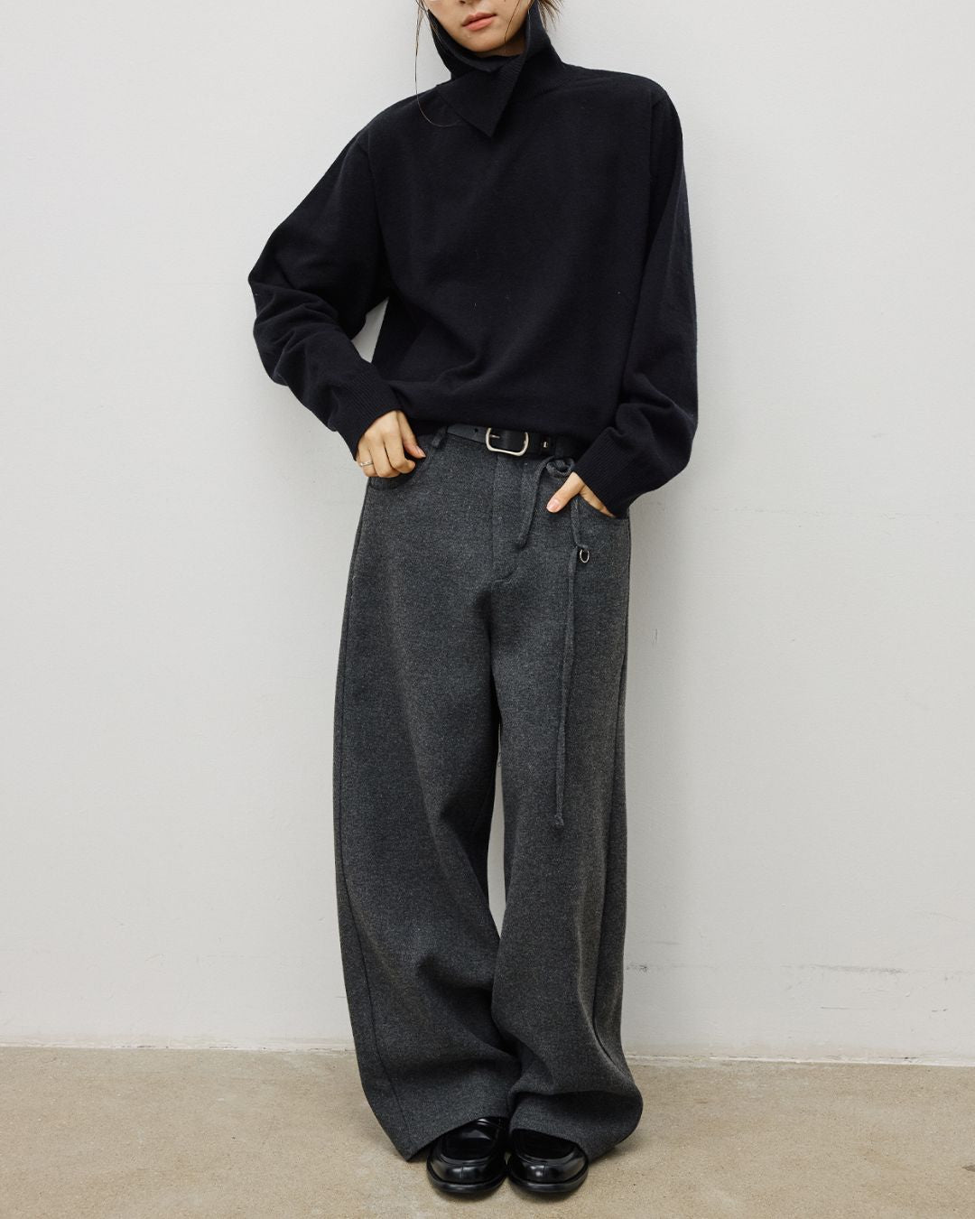 Double-layered Turtleneck Sweater　KN065