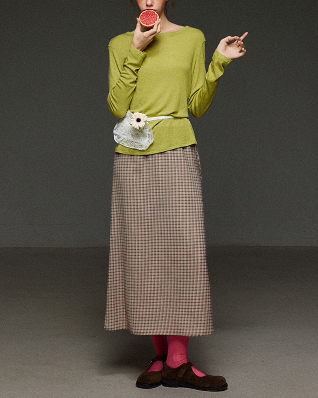 Boat Neck Slim Fit T-shirt　LT012