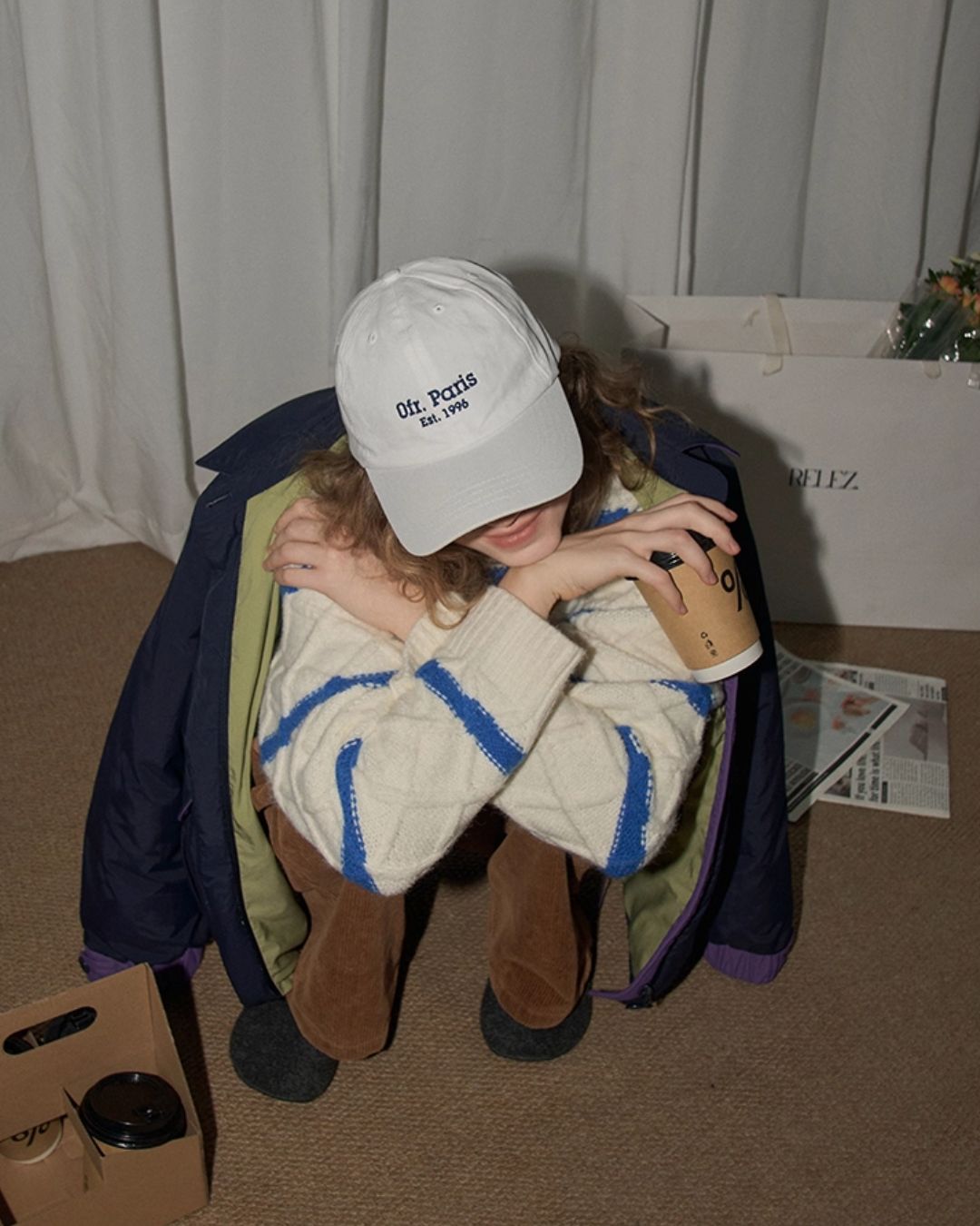 Contrast Color Retro Down Jacket　JK048