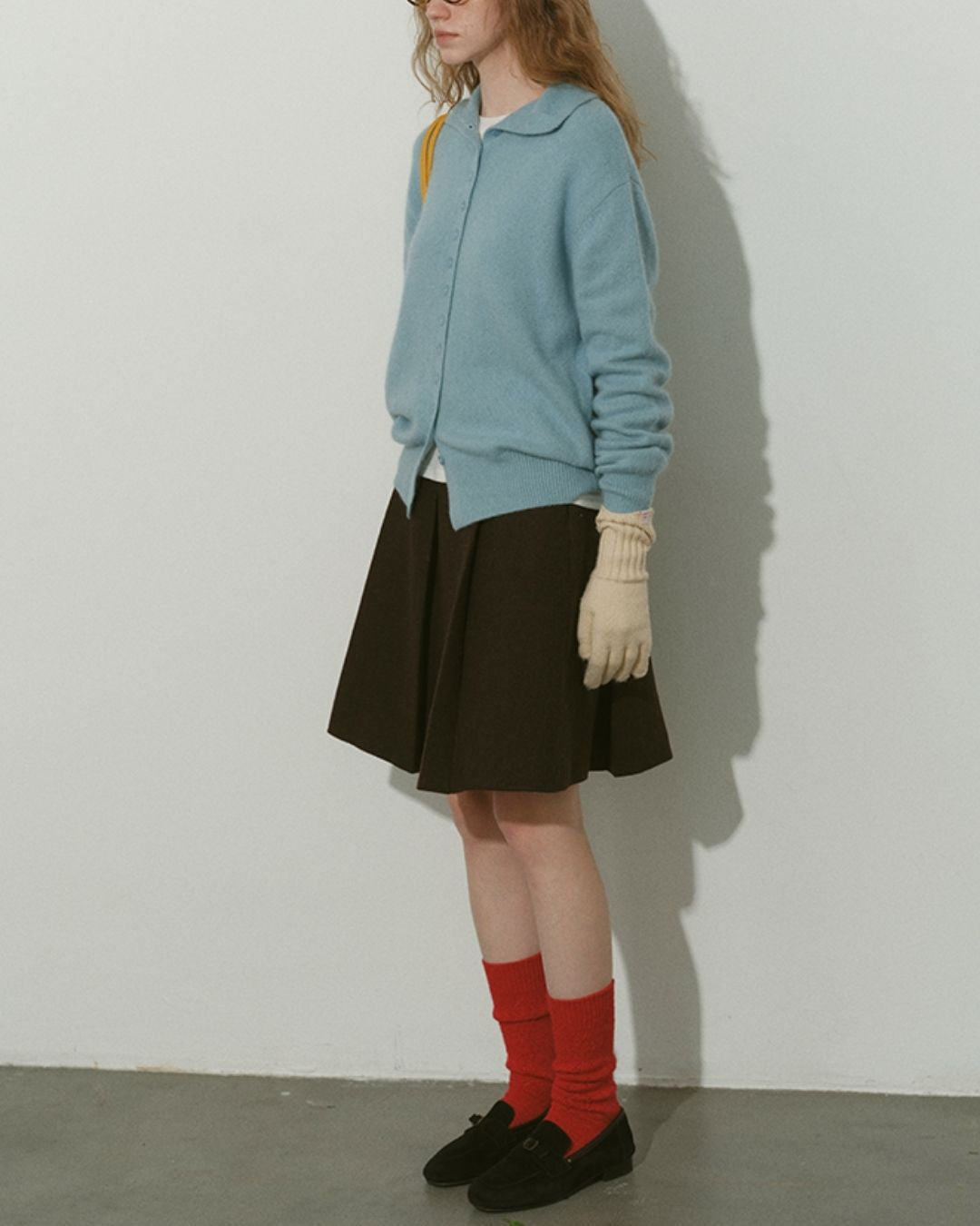 High-neck Knit Cardigan　KN074