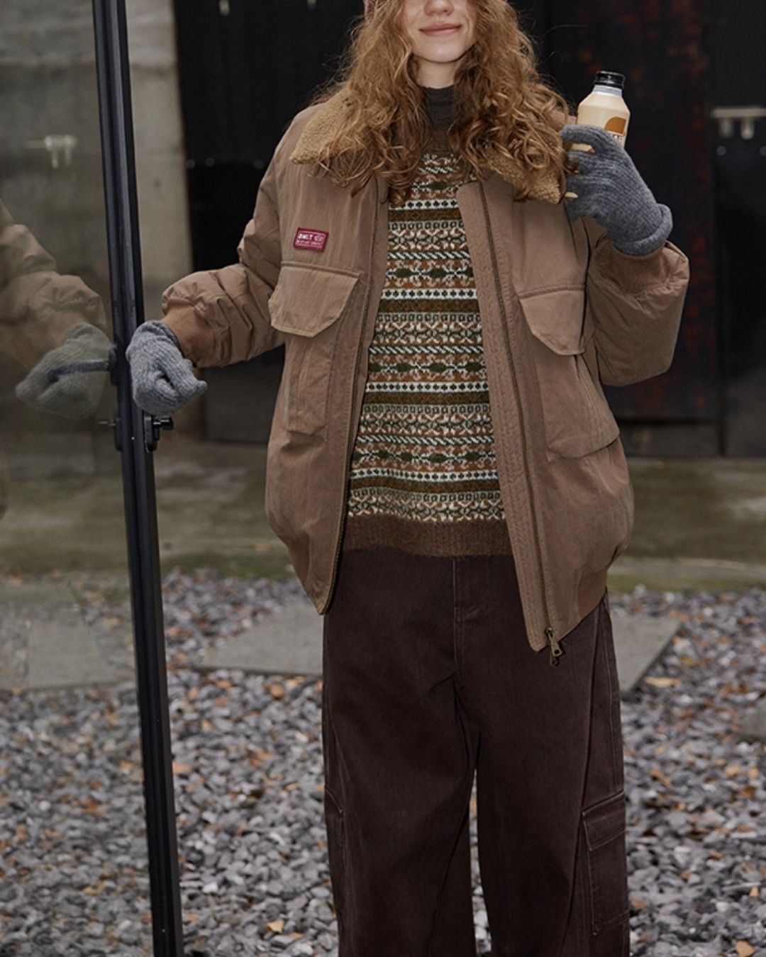 Boa Collar Padded Work Jacket　JK041