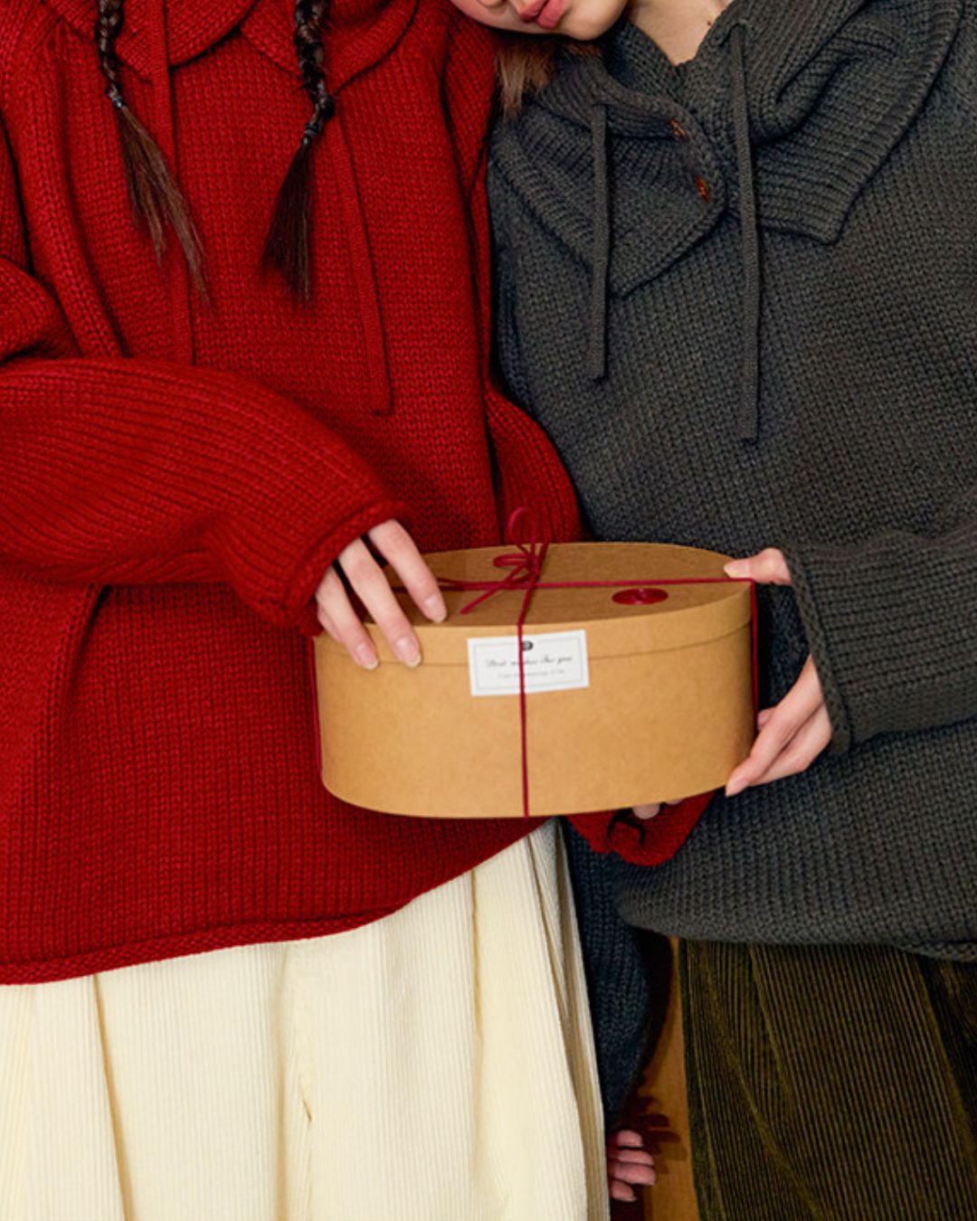 Loose Crew Neck Knit With Balaclava　KN089