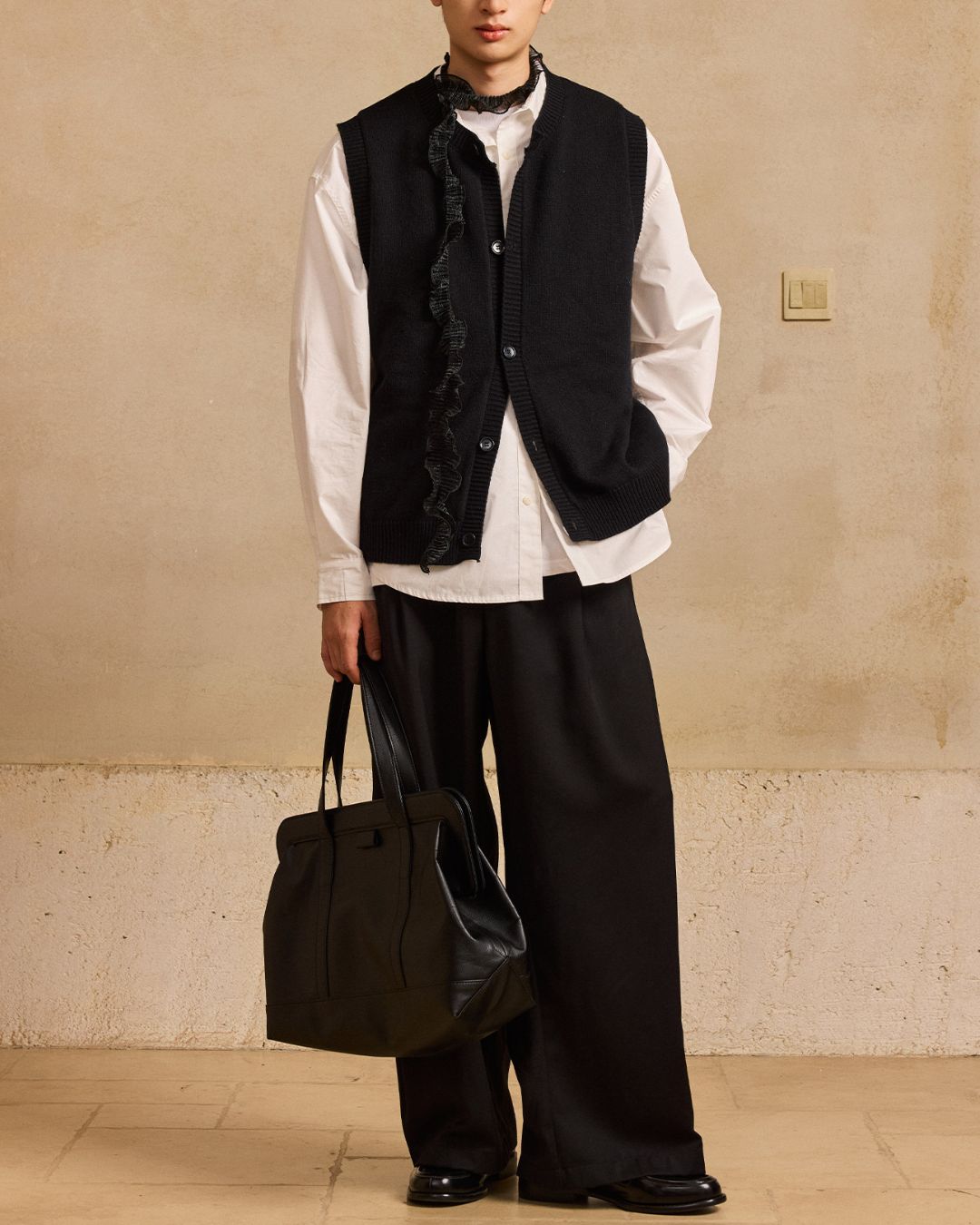 Basic Knit Cardigan Vest　VT018