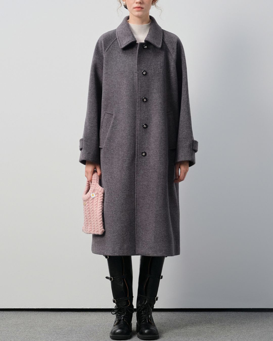 Brushed Bal Collar Coat　CT012