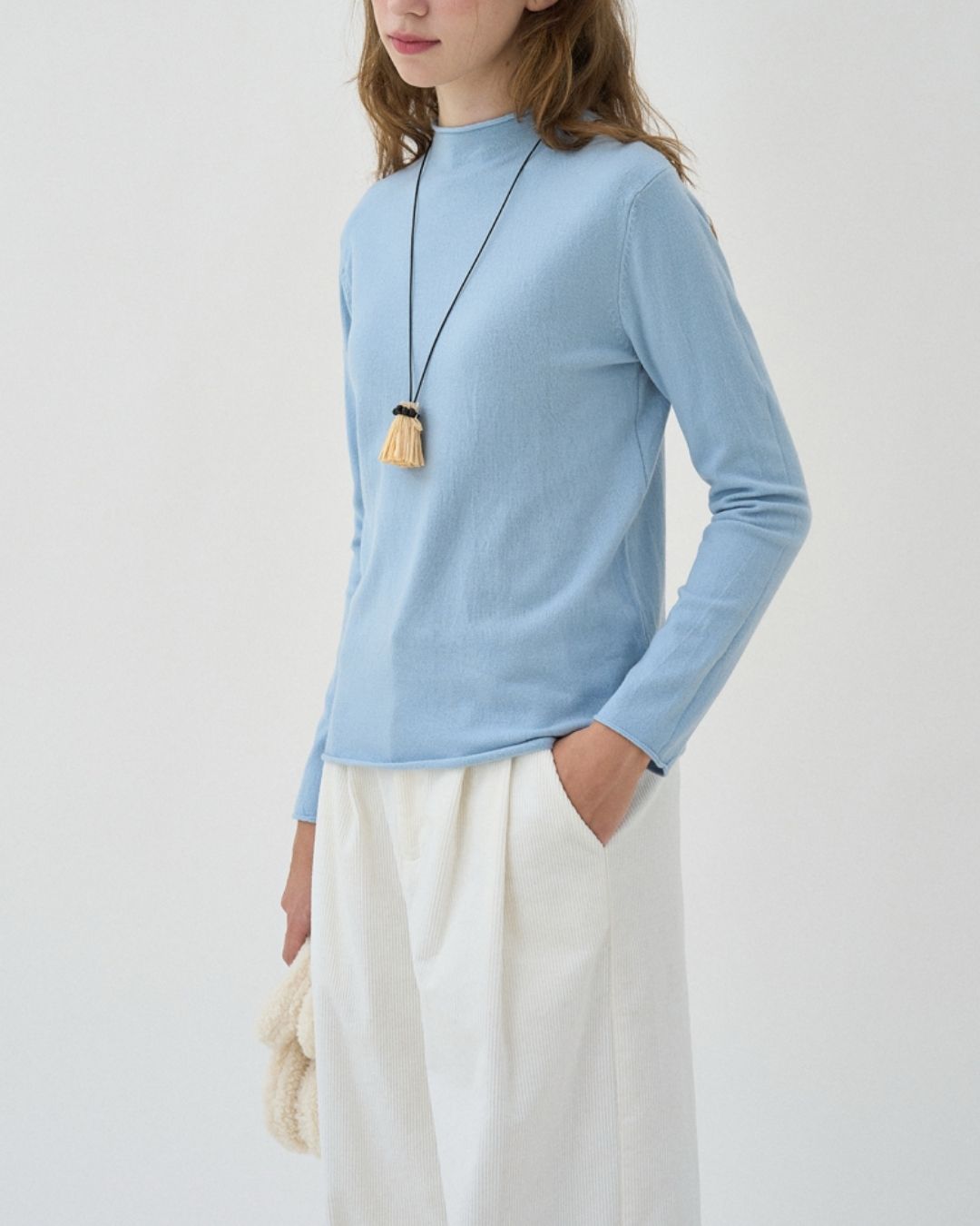 Mock Neck Seamless Knit　KN077
