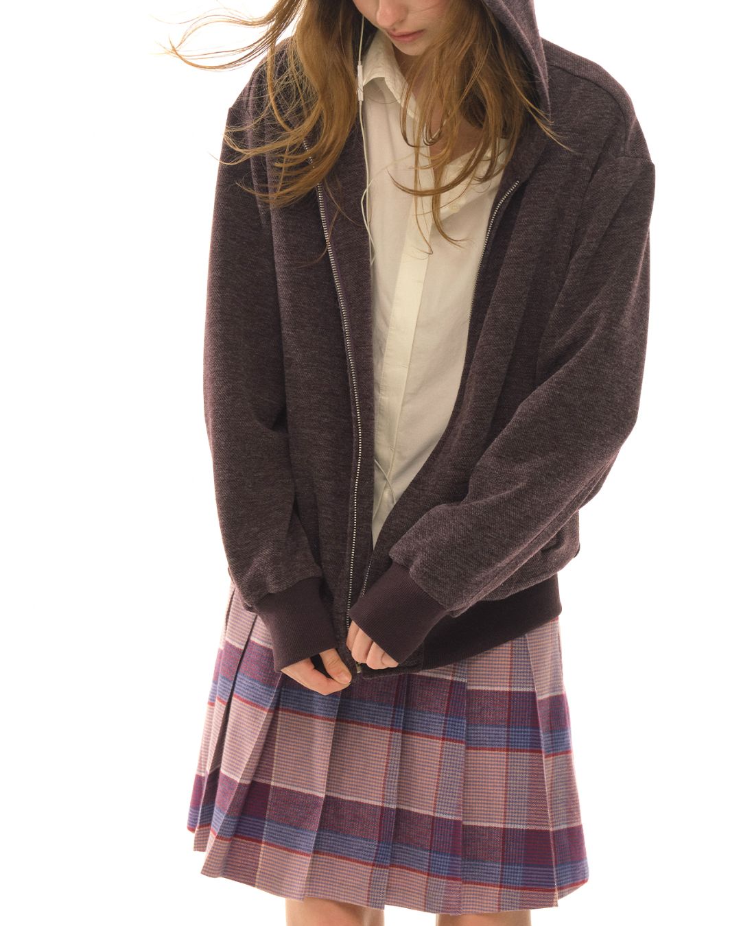 Soft Knit Full-zip Hoodie　HD004