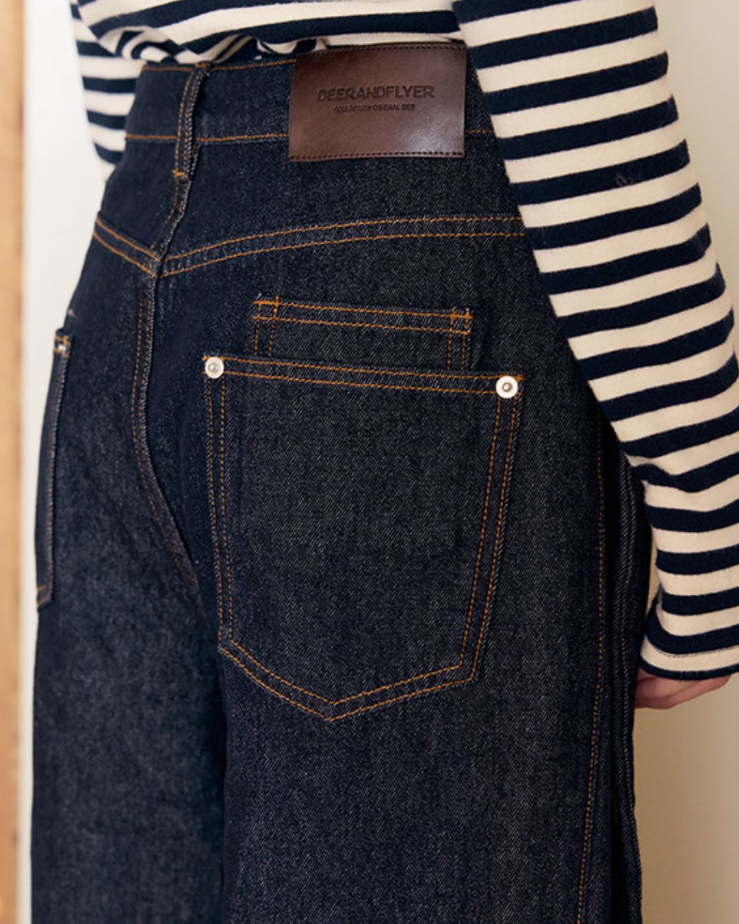 Wide-leg Twist Denim Pants　DP013