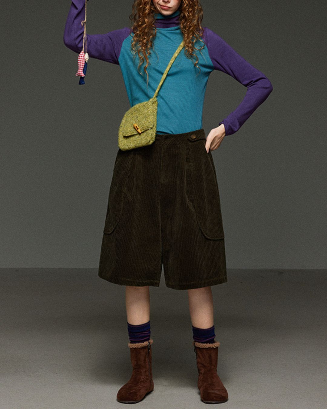 Colorblock Turtleneck T-Shirt　LT017