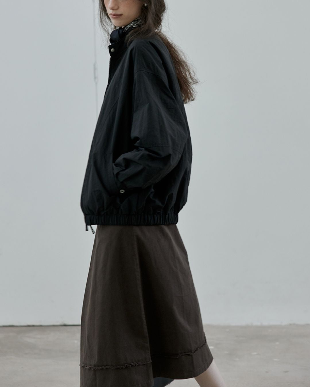 Front Tuck Midi Skirt　SK003