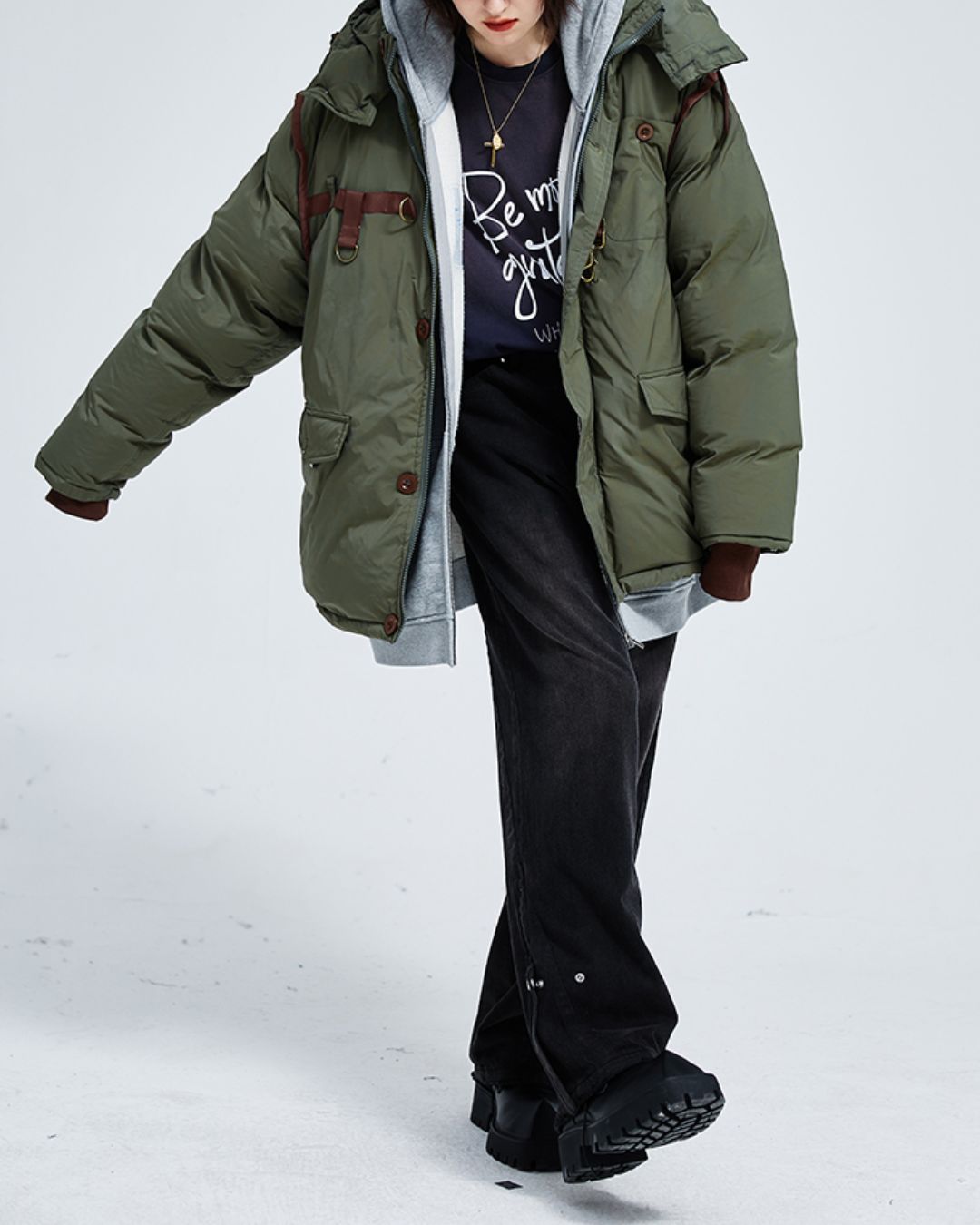 White Duck Down Work Jacket　JK073