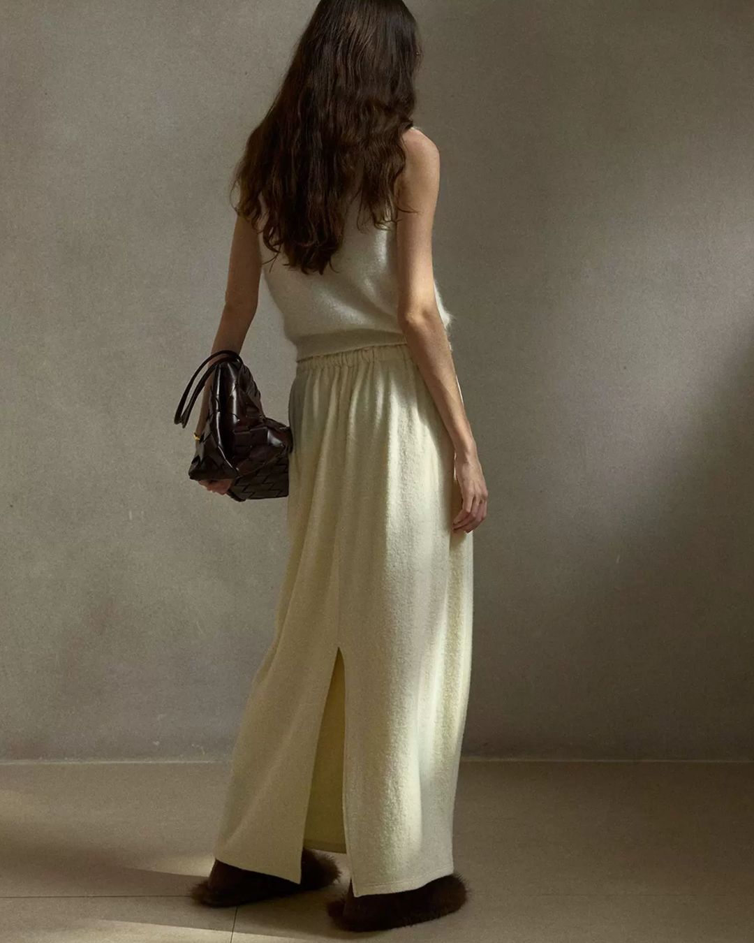 Cocoon Knit Long Skirt　SK017