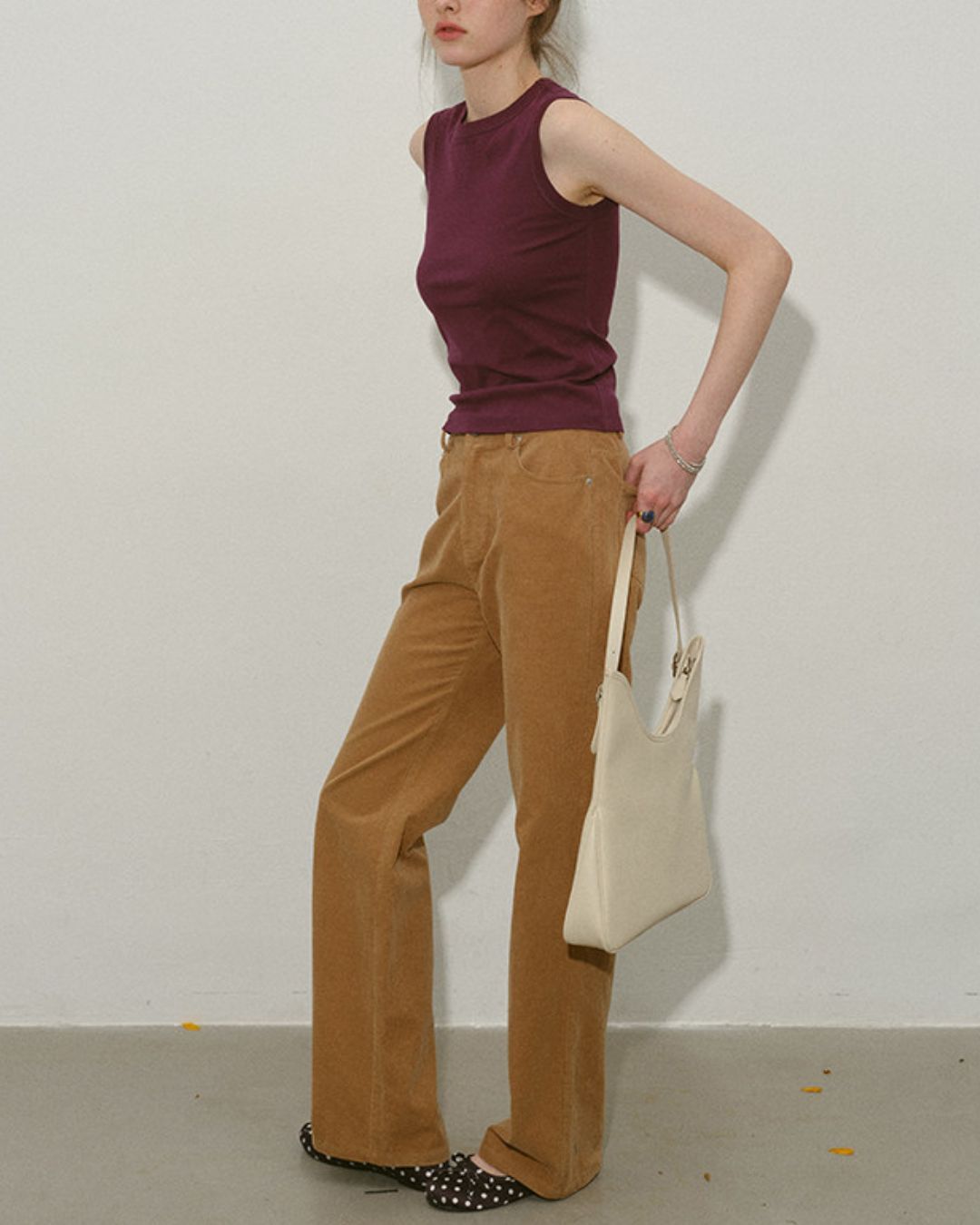 Crew Neck Slim Fit Tank Top　ST003