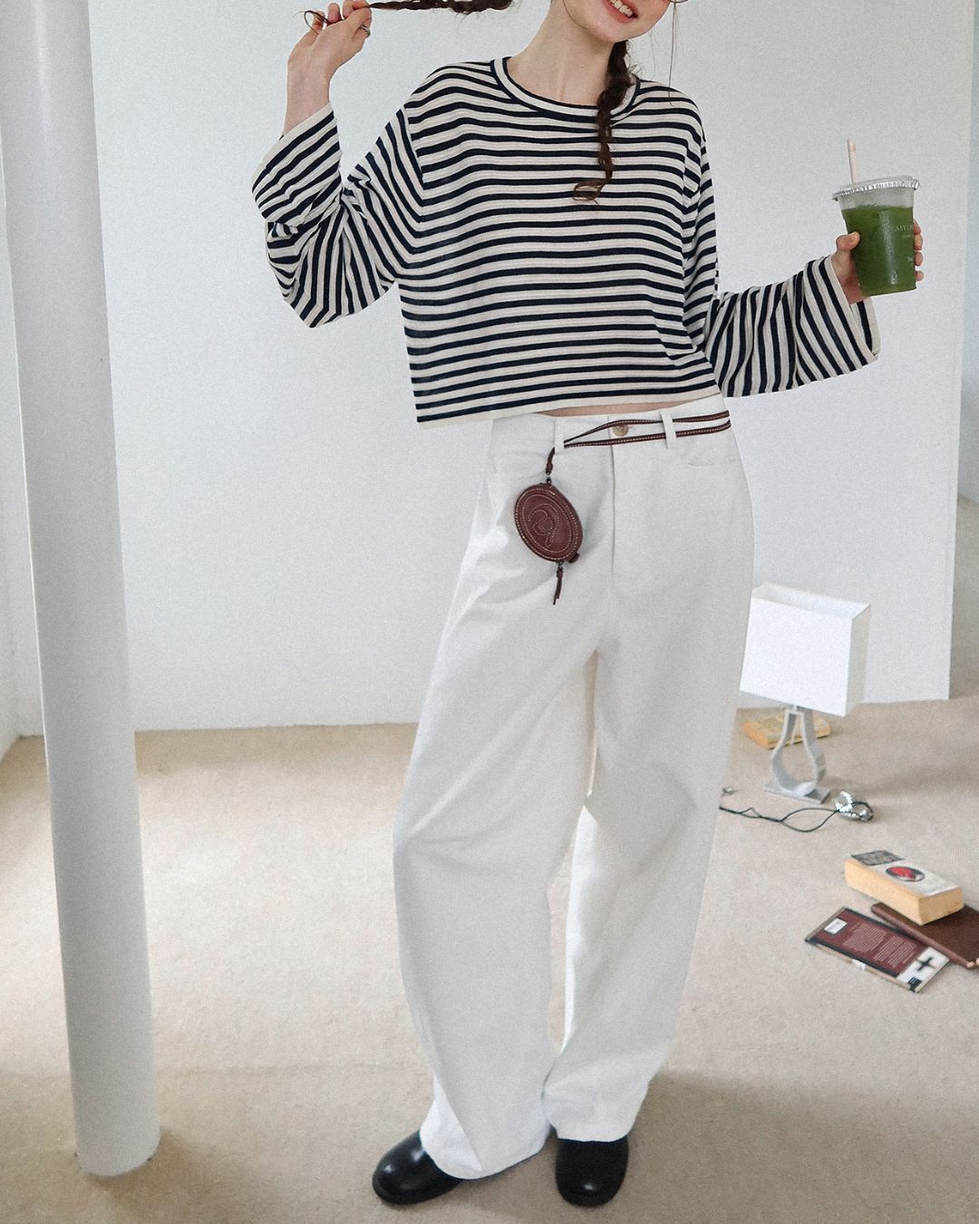 Striped Knit T-shirt　KN018