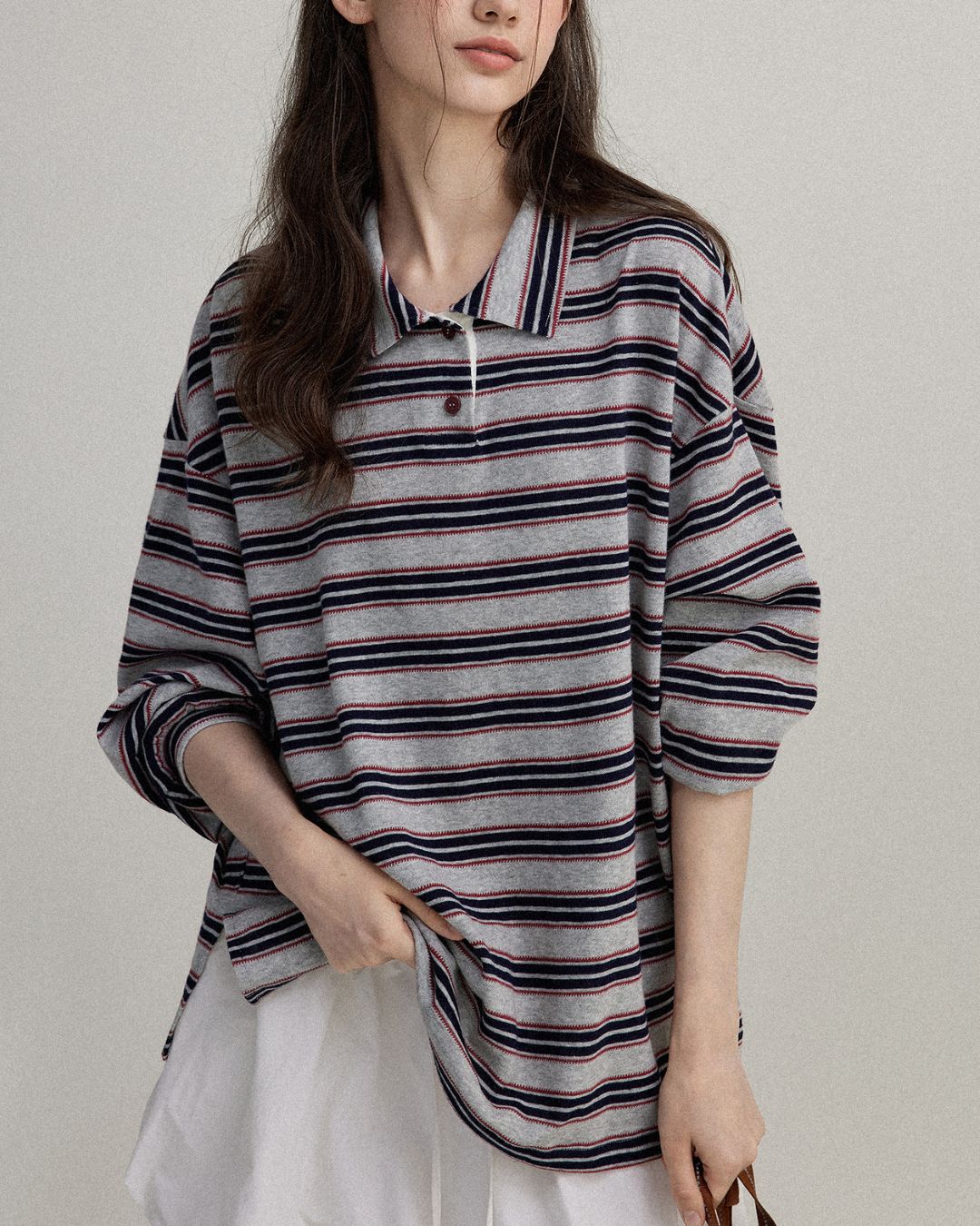 Border L/S Polo Shirt　PS001