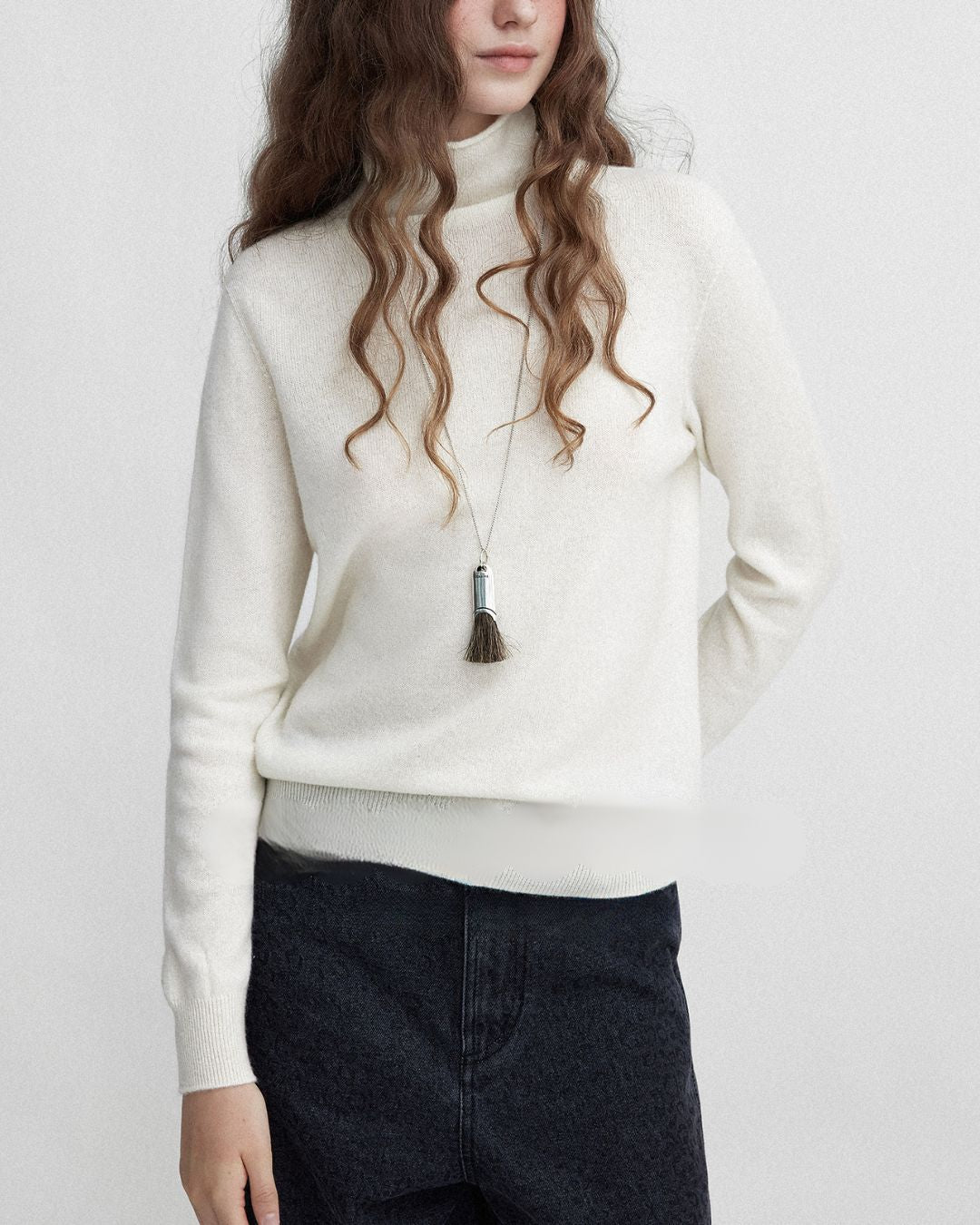 Cashmere Blend High Neck Knit　KN026