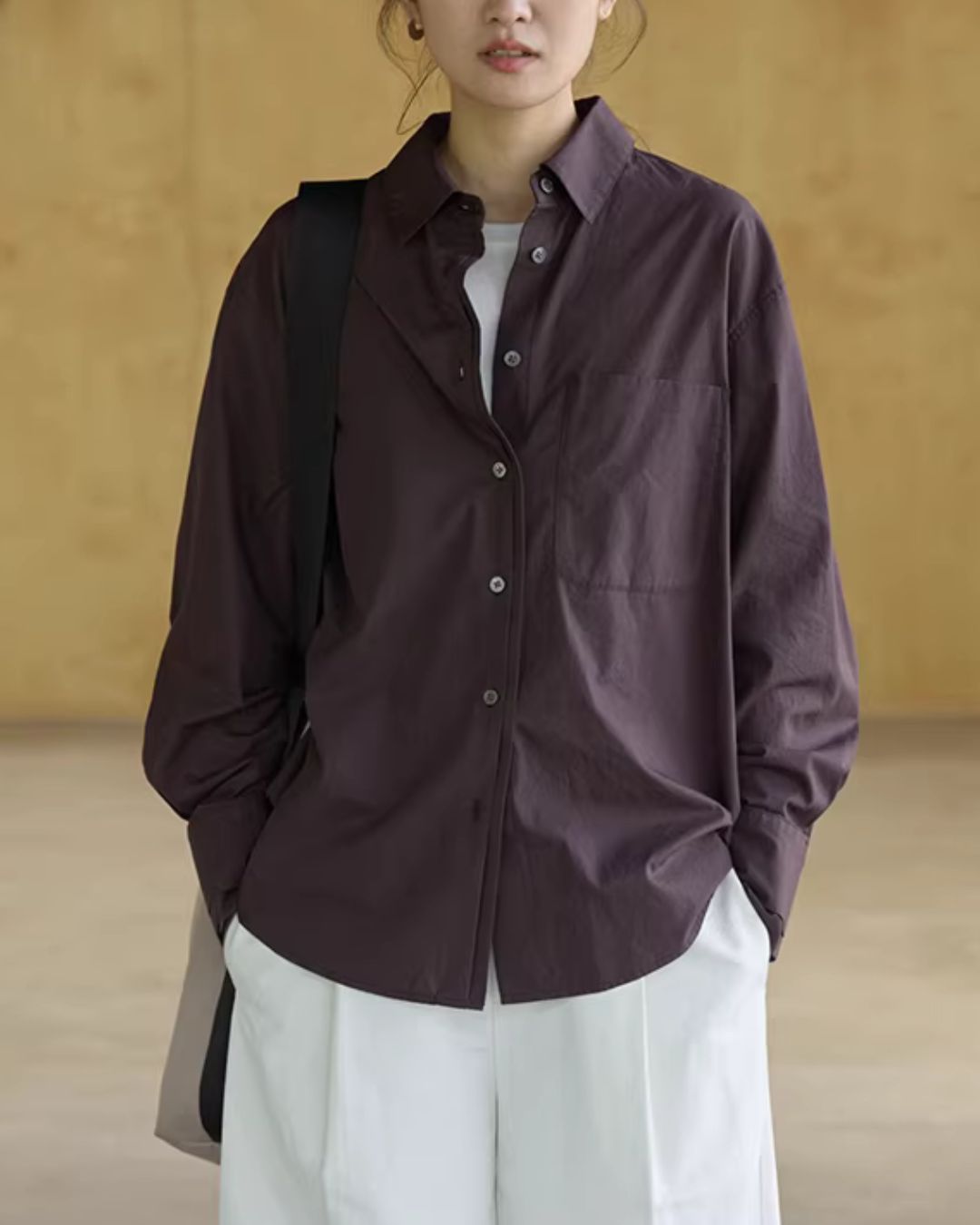 Cotton Pleated Shirt　LS065