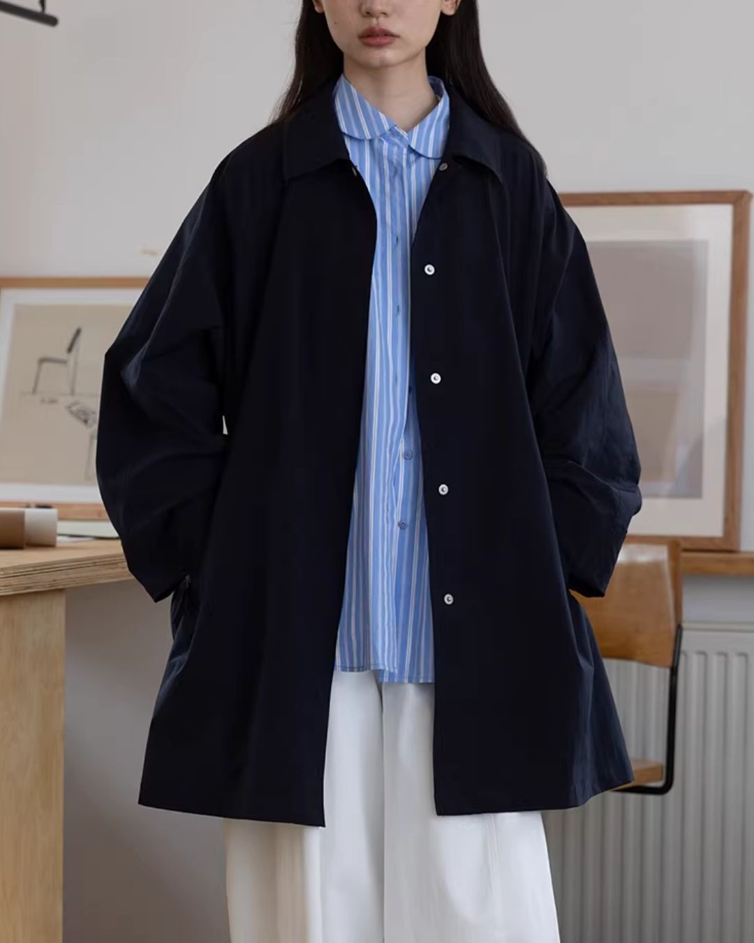 Water-repellent Single-breasted Coat　CT033