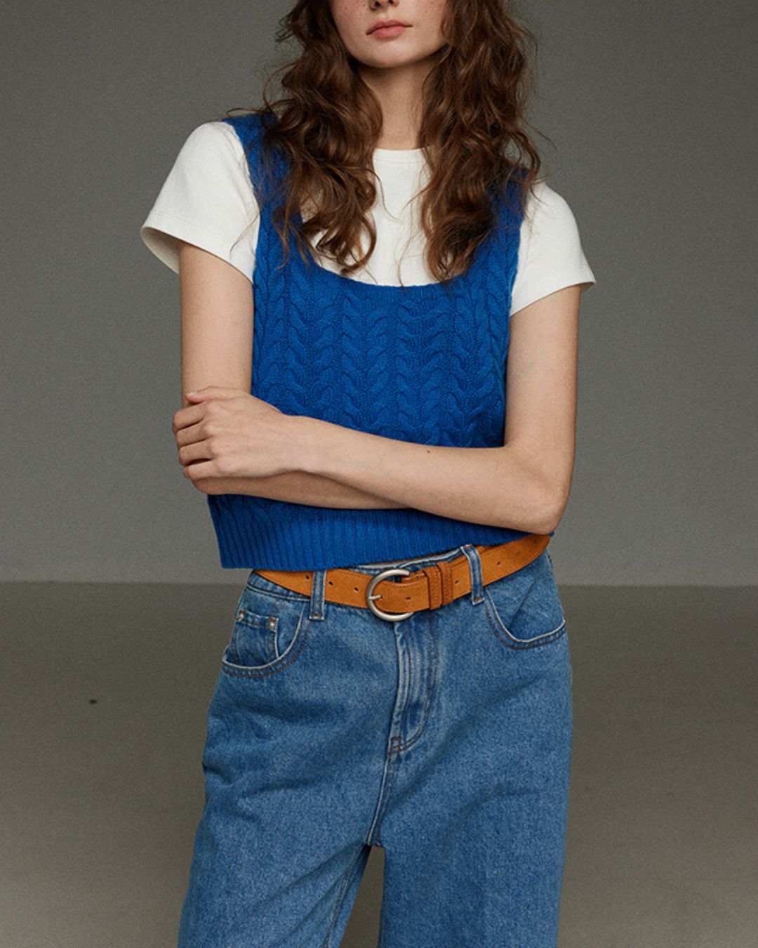 Cable Knit Camisole Vest　KN054