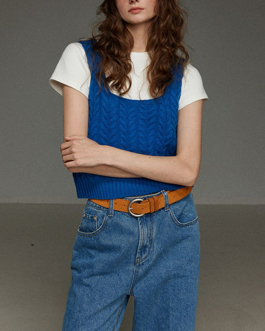 Cable Knit Camisole Vest　KN054