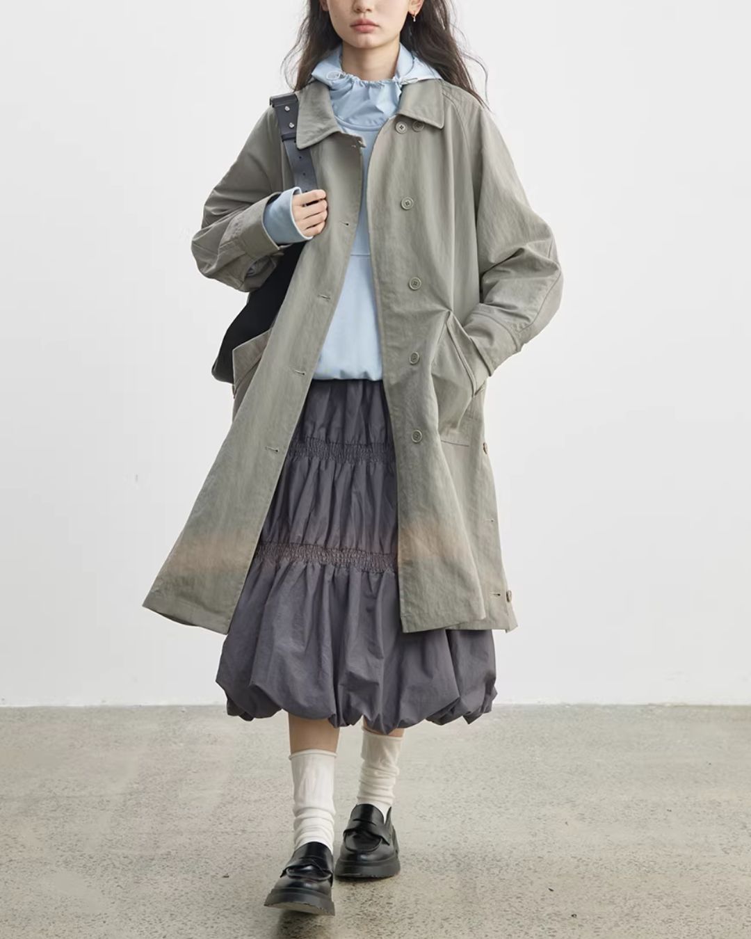 Side-button Single Trench Coat　CT034