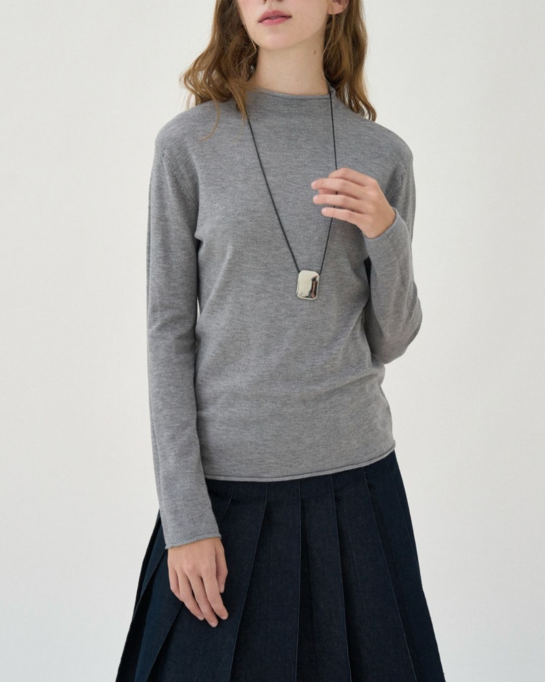 Mock Neck Seamless Knit　KN077