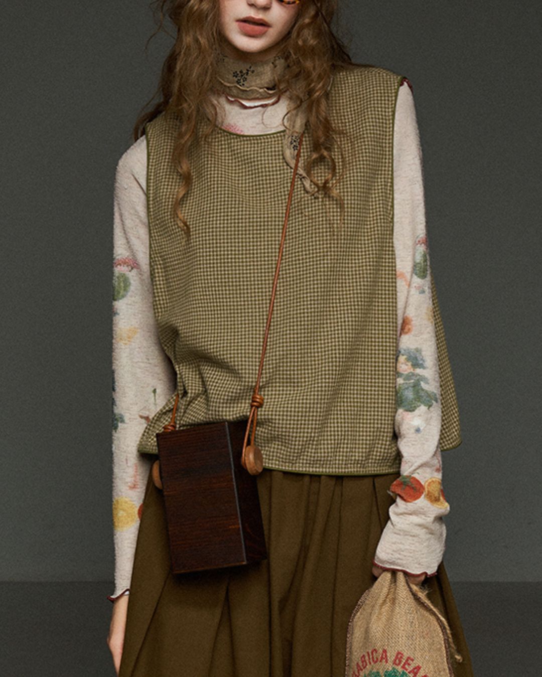 Side Button Check Vest　VT004