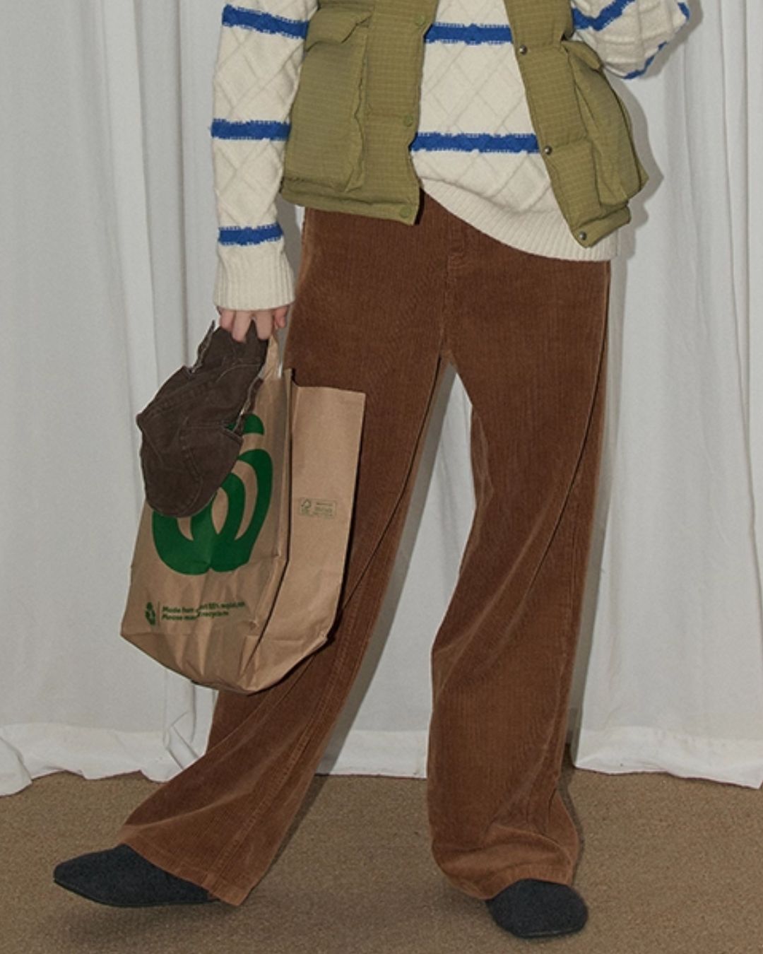 Corduroy Straight Pants　PT019