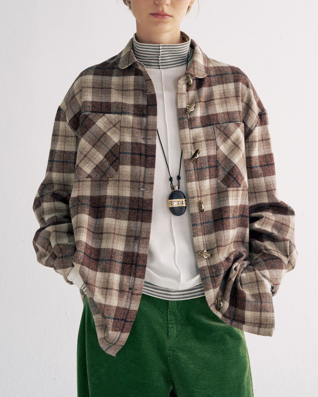 Flannel Cotton Check Shirt　LS039