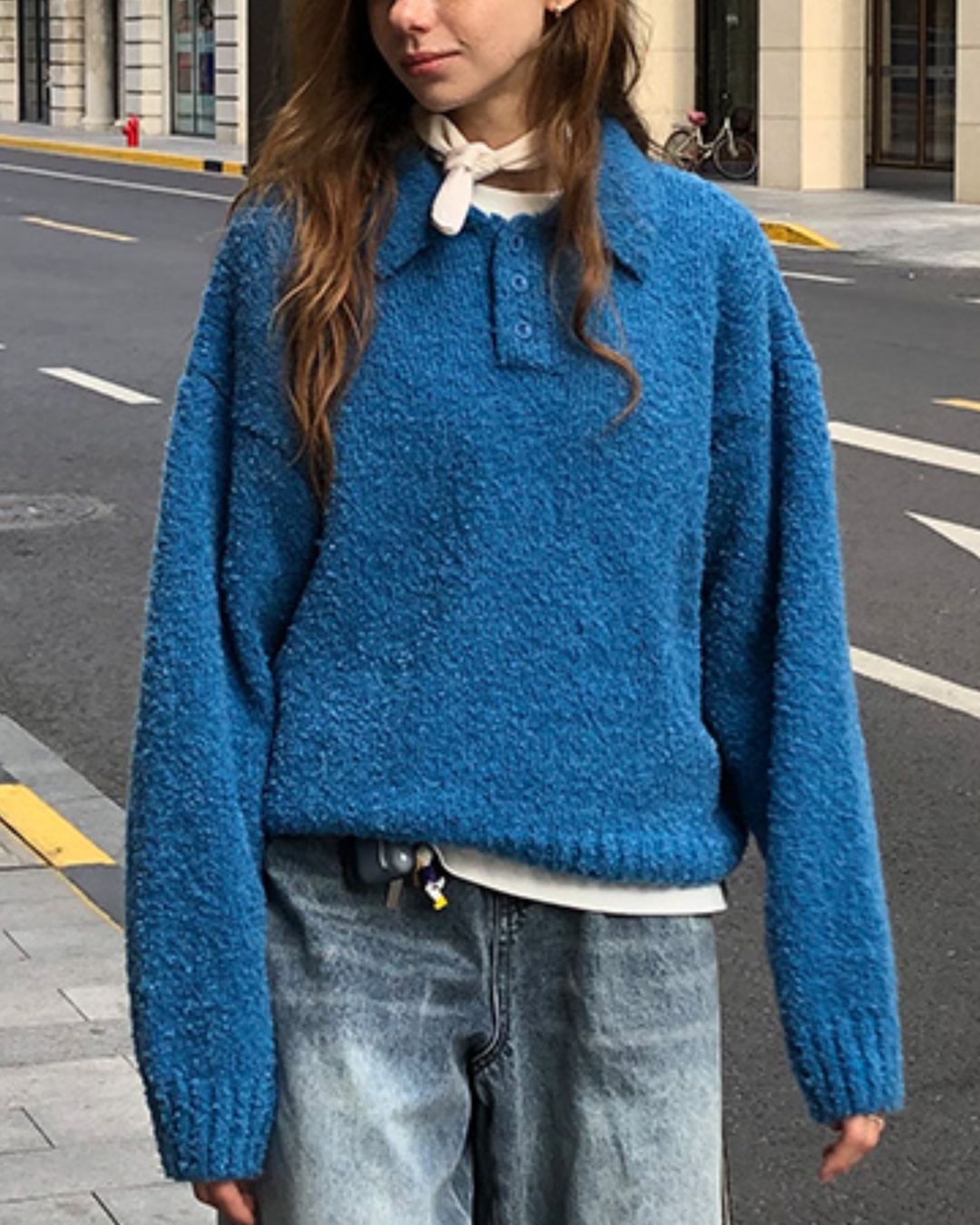 Boucle Polo Collar Knit　KN013