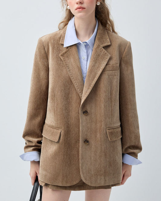 Herringbone Tailored Jacket ＆ Shorts　JK085