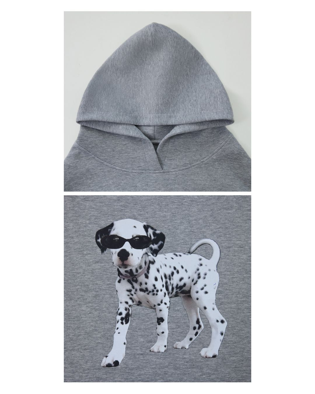 Dalmatian Print Oversized Hoodie　HD002