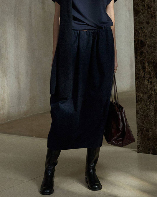 Brushed Tulip Midi Skirt　SK019