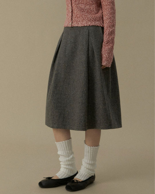 Nep Knee-length Cocoon Skirt　SK015