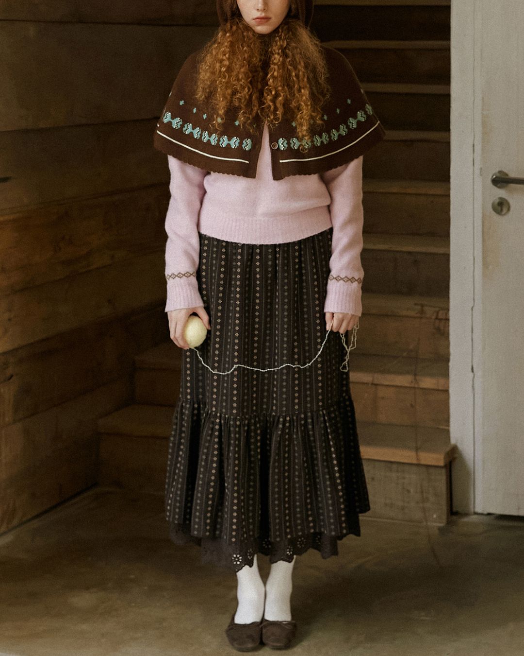 Floral Striped Mermaid Skirt　SK014