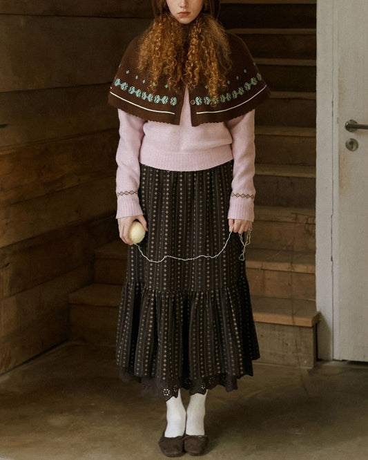 Floral Striped Mermaid Skirt　SK014