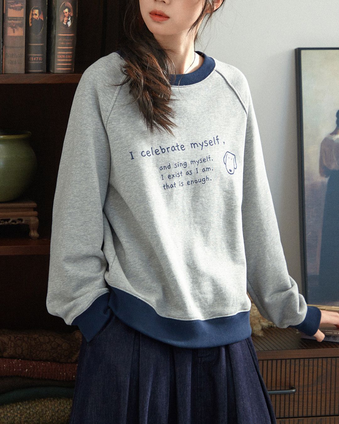 Colorblock Letter Print Sweat　SW011