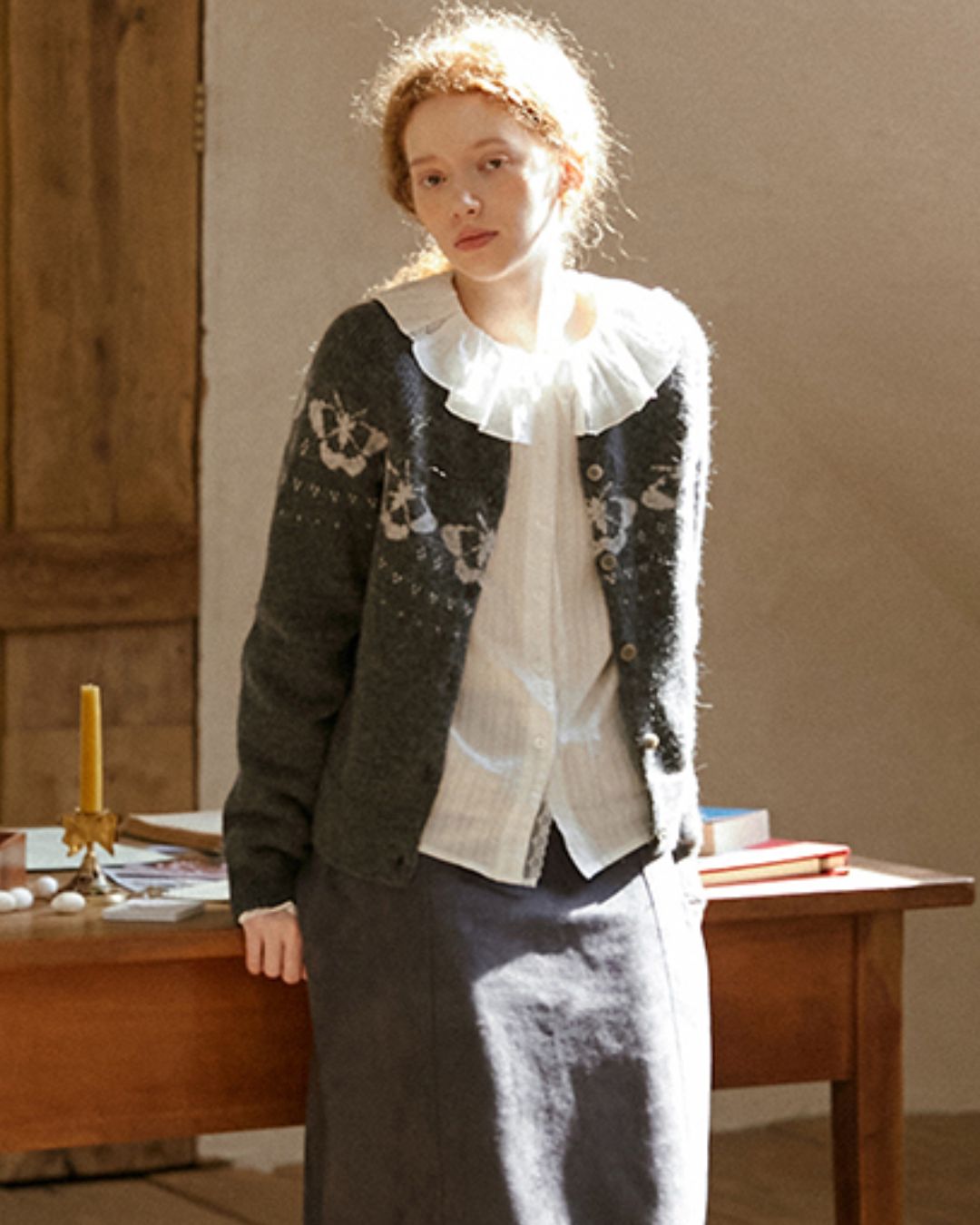 Butterfly Nordic Knit Cardigan　KN079