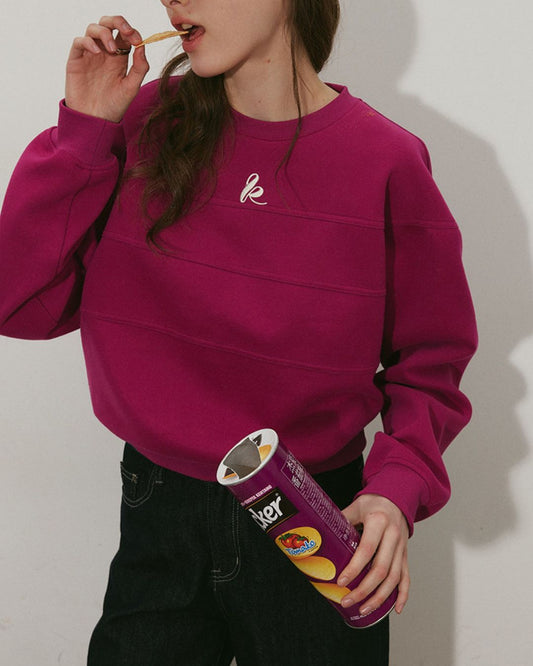 Stitch Line Cropped Sweat　SW013