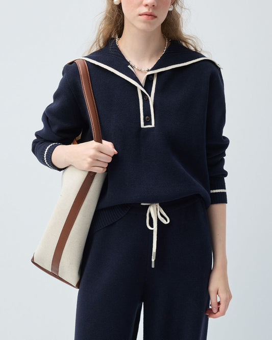 Contrast Color Boucle Knit　KN101