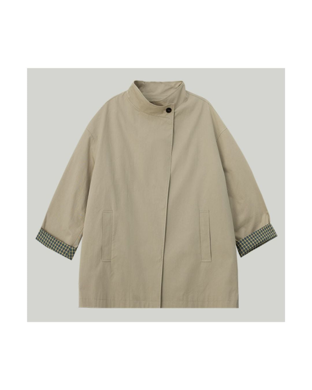 Stand Collar Mid-length Jacket　JK017