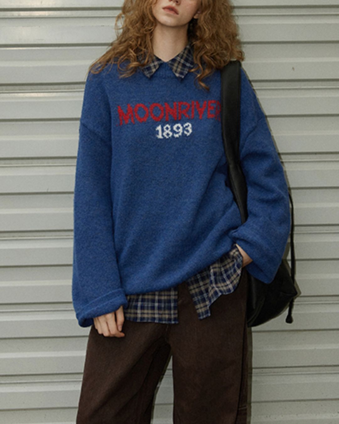 Wide Sleeve Logo Sweater　KN051