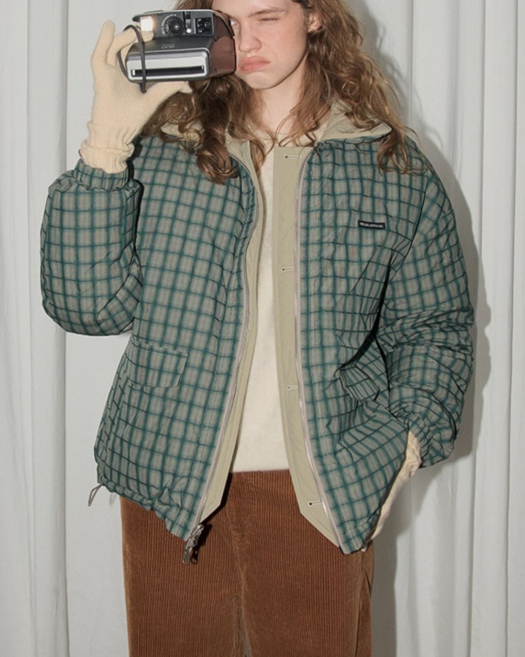 Check Reversible Down Jacket　JK047