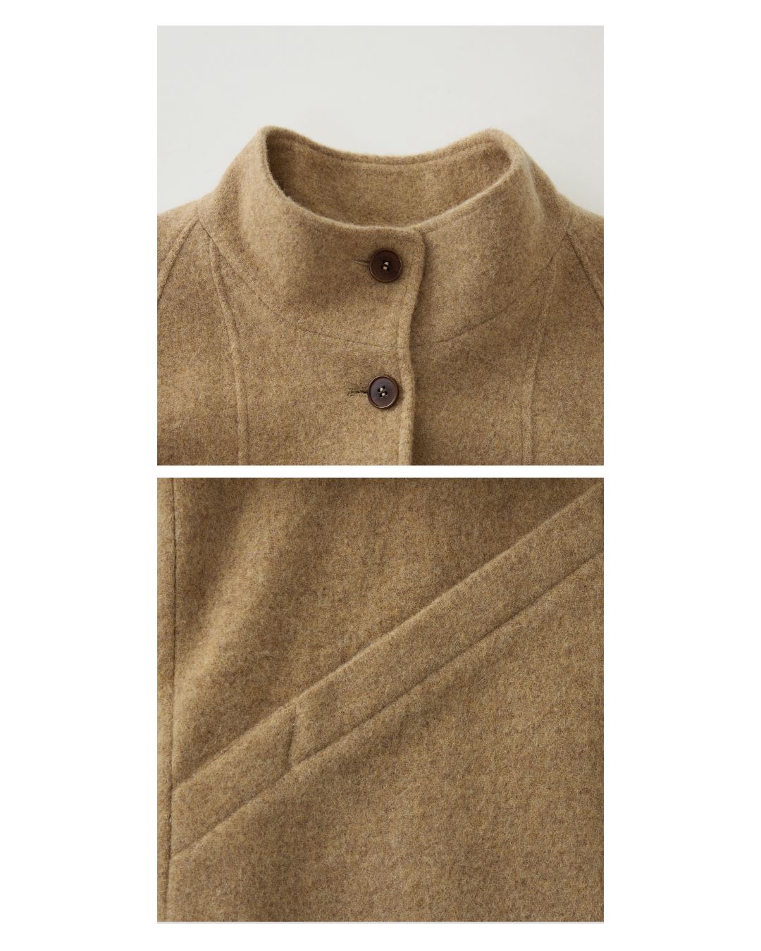 Stand-collar Wool Jacket　JK027