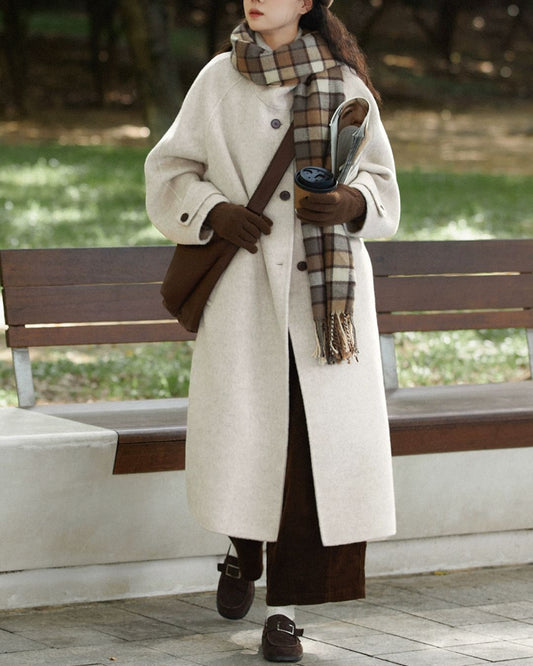 Wool Stand Collar Yoke Coat　CT019